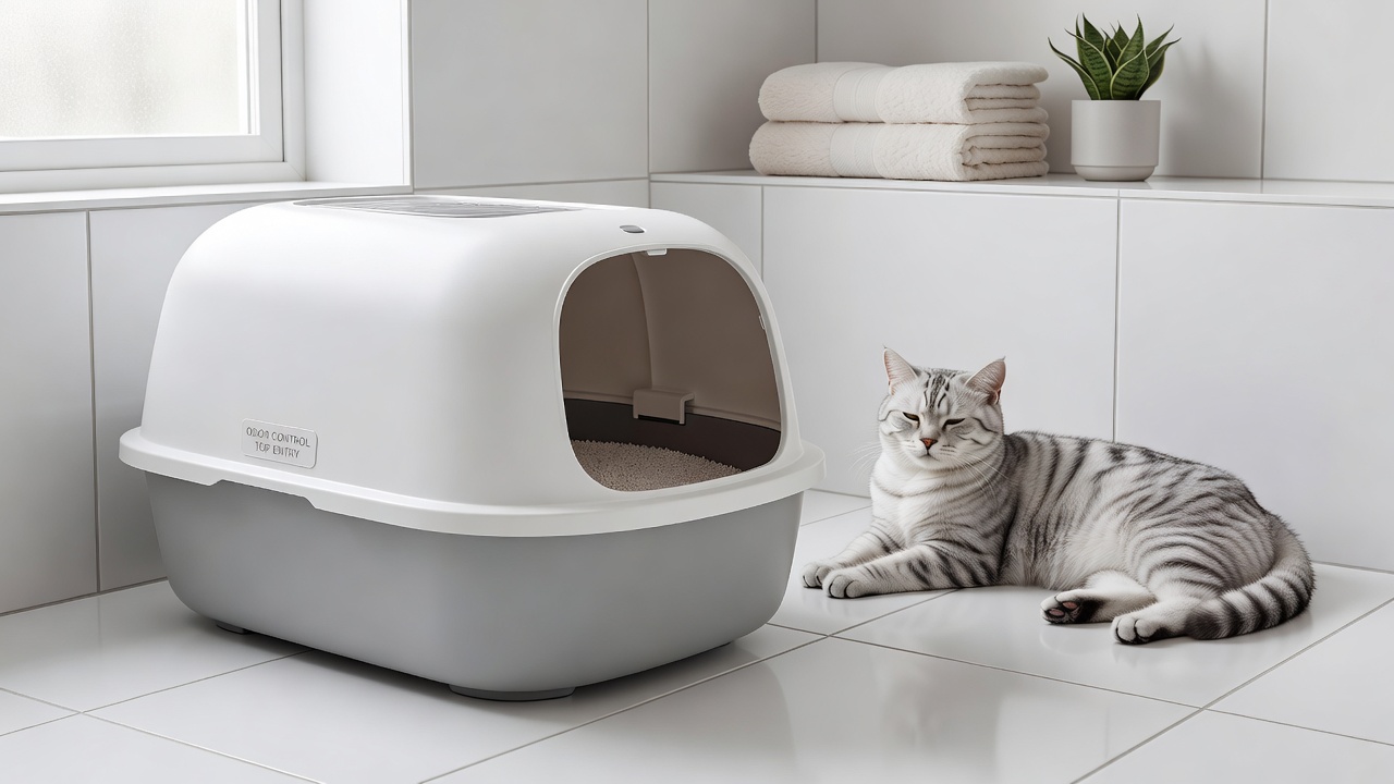 Modern Top-Entry Litter Box